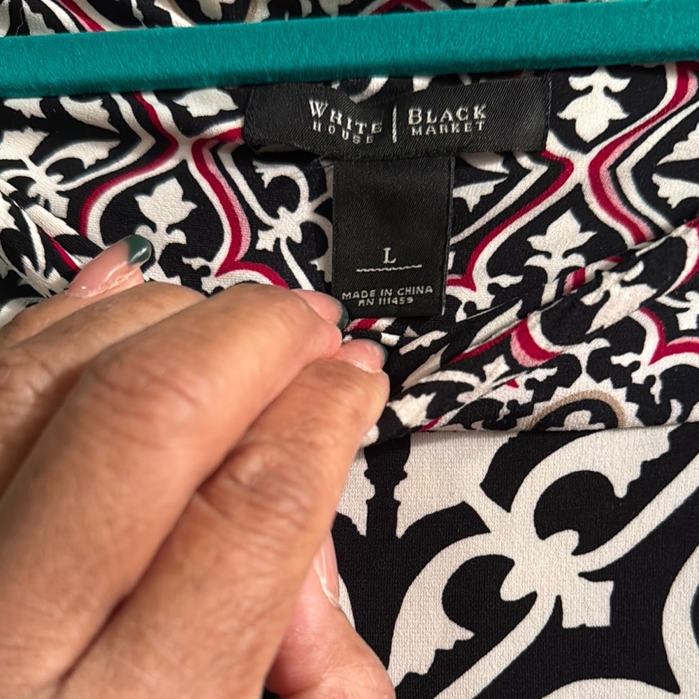 White House Black Market Patterned Top